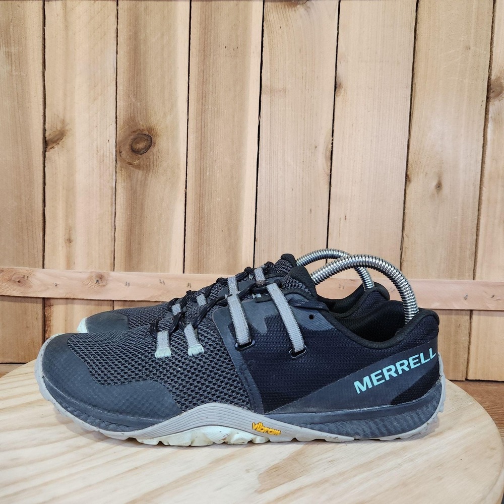 Merrell Trail Glove 6 Shoes Womens 9.5 Black Mesh Vibram Trail Running Sneakers